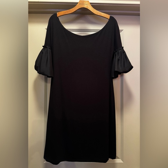 BAILEY 44 Black Silk Romantic Puff Sleeves size L - Picture 3 of 11